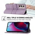 thumbnail image 6 of Feishell for Motorola Moto G Stylus 5G (2022) 6.8 inch Case with Detachable Wrist Strap,Premium PU Leather Drop Protection Magnetic Clasp Flip Kickstand Credit Card Slots Wallet Phone Case,Lightpurple, 6 of 9