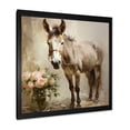 thumbnail image 2 of Designart "Farmhouse Field with Donkey I" Animals Framed Wall Art Decor - Modern Grey Donkey Hallway Framed Wall Art Decor, 2 of 6
