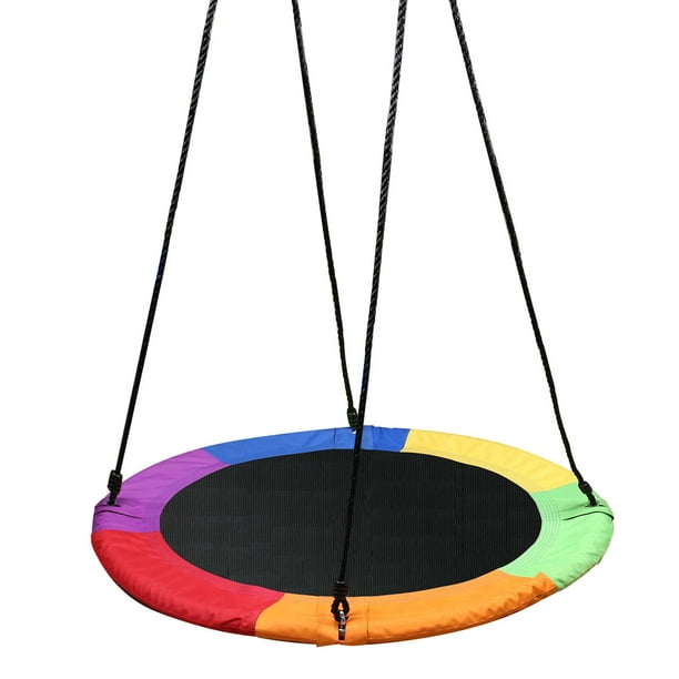 IMAGE Saucer Swing Playground with 2 Hook & Platform Swing Nylon Rope