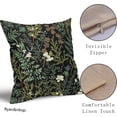 thumbnail image 4 of Ryan&nbsp; Botanical Print Floral Pillow Covers Set of 2, 16x16 Inches, Black Sage Green Spring Vintage Flower Plant Decorative Throw Pillow Cases Outdoor Farmhouse Decor for Sofa Couch Bed, 4 of 5