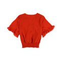 thumbnail image 2 of Bar Iii Womens Surplice Ruffle Pullover Blouse, 2 of 2