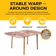 thumbnail image 4 of Peaches Branches Table Cloths for 3 Foot Rectangle Tables, Farmhouse Spring Botanical Pink Flowers Patio Waterproof Elastic Fitted Tablecloths, Washable Rectangular Table Cover for Camping, 4 of 8