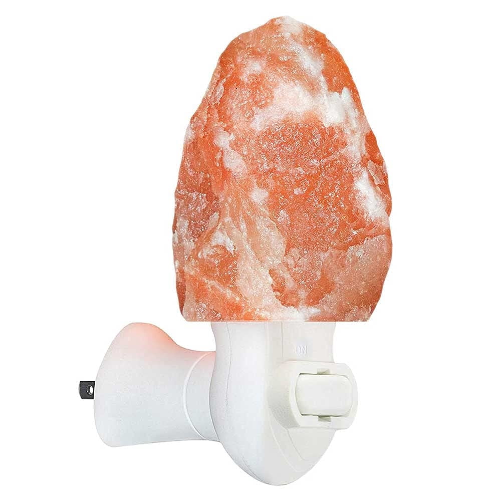 Betus Natural Crystal Himalayan Salt Wall Lamp – Cylindrical Air Purifying Night Light With 360° Rotatable Plug & 7W Bulb