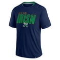 thumbnail image 2 of Men's Fanatics Navy Notre Dame Fighting Irish Defender Fade Slant T-Shirt, 2 of 3