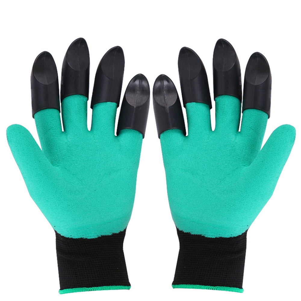 4 ABS Plastic Claws Gardening Hot Garden Genie Gloves For Digging&Planting 