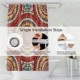 thumbnail image 6 of Bohemian Print Shower Curtains Boho Indian Mandala Vintage Floral Circle Pattern Bathroom Decor Shower Curtain Sets with Hooks Waterproof Polyester Fabric, 72 x 72 Inch, 6 of 6