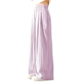 thumbnail image 2 of ZLBDYG Teen Girls Flowy Palazzo Pants Kids Wide Leg Linen Pant Summer Casual Beach Gauze Trousers Loose Soft Boho Athletic Bottoms, 2 of 6