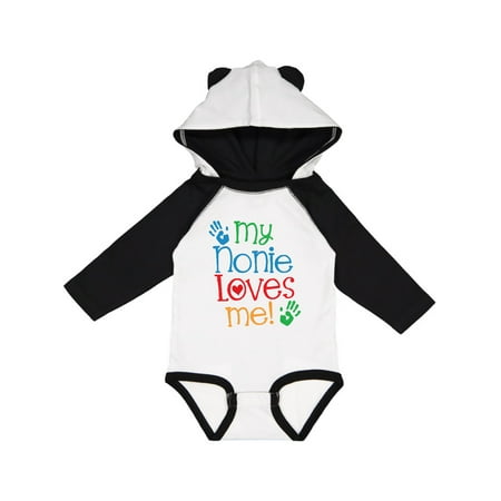 

Inktastic My Nonie Loves Me Gift Baby Boy or Baby Girl Long Sleeve Bodysuit