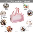 thumbnail image 5 of La PU friega el bolso cosmético del artículo de tocador del bolso del almacenamiento de las mujeres portátiles de la capacidad grande del bolso del maquillaje impermeable, 5 of 5