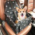 thumbnail image 3 of Pet Car Seat Mat Mesh Hanging Bag Travel Carrier Dog Seat Protector (Black), 3 of 5