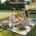 thumbnail image 4 of Teal Tulip Butterfly Outdoor Rug for Patio/Deck/Porch, Non-Slip Large Area Rug 4 x 6 Ft, Beige Turquoise Floral Farmhouse Wooden Indoor Outdoor Rugs Washable Area Rugs, Camping Rug Carpet Runner, 4 of 8