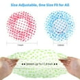 thumbnail image 5 of Bxaolu Shower Cap, Reusable Shower Hat Bath Caps, Waterproof with Elastic Band Hair Hat for Men Women Ladies Spa Salon, Coloful Dotted, 6 Packs, 5 of 9