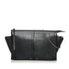 Pre-Owned Celine Trifold Crossbody Bag Calf Leather Black