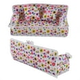 thumbnail image 4 of Pink Dollhouse Furniture Playset with Vanity Table, Bed ,Sofa & Hangers for Kids, Doll Bedroom Accessories Gift for Girls, 4 of 11