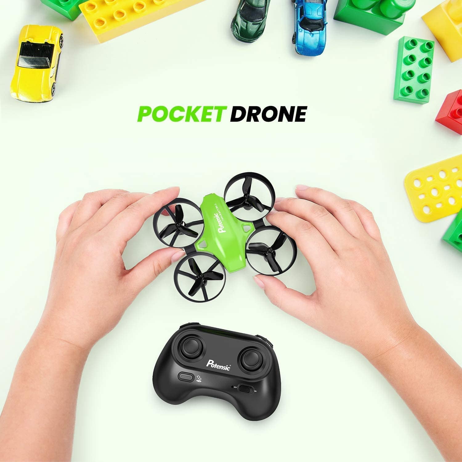 Potensic A20 Red RC Mini Drone Easy to Fly Helicopter RC Quadcopter for  Kids and Beginners Headless Mode Remote Control Toys