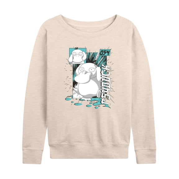 Pokémon - Psyduck Anime - Women's Lightweight French Terry Long Sleeve Shirt