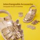 thumbnail image 3 of Sandalias para Niñas DREAM PAIRS SDSD2310K Oro Rosa Talla 10, 3 of 6