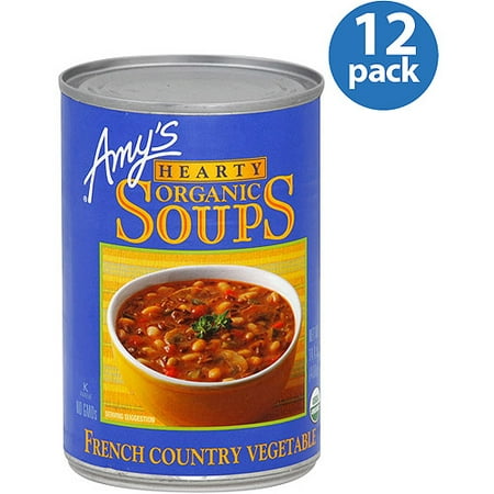 Amy's French Country Vegetable Hearty Organic Soup, 14 oz, (Pack of