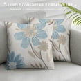 thumbnail image 3 of Creowell  Throw Pillow Covers Decorative Pillow Cases for Sofa Couch Bed,Sunflower Pattern,Blue Cream, 3 of 5
