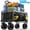 Black - Pocket, variant on Qunler Collapsible Wagon Cart, 560lbs Heavy Duty Large Utility Garden Cart with Brake Wheels and Side Pocket for Camping, Shopping, Kids, Sports, Grocery, Black