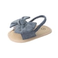 thumbnail image 2 of Sandalias de verano para bebé niña, zapatos para niña, antes de caminar al aire libre, suela suave, zapatos de playa, Sandalias planas, primeros zapat Azul oscuro 13cm, 2 of 8