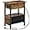 Rustic Brown + Black, variant on End Table with Charging Station, Flip Top Narrow Side Table with Storage Drawer, Slim Nightstand Bedside Tables, for Small Space, Living Room, Bedroom, Rustic Brown and Black
