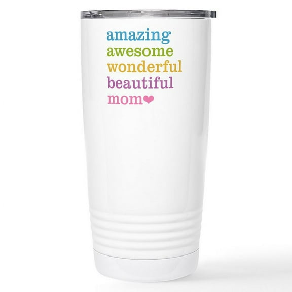 CafePress - Amazing Mom Stainless Steel Travel Mug - Insulated Stainless Steel Travel Tumbler 20 oz.