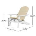 thumbnail image 4 of Gavin Outdoor Acacia Wood Folding Adirondack Chairs with Cushions (Set of 2), White and Khaki, 4 of 20