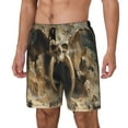 thumbnail image 1 of Lsque Motif Paysage Grotte Crâne Ancien Maillots de Bain pour Hommes - Maillot de Bain avec Doublure de Compression - Shorts de Bain de Plage - (P-3TG) - Extensible Séchage Rapide - Très Grand, 1 of 6