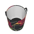 thumbnail image 3 of XMXT Collapsible Laundry Basket, Realistic Watercolor Flowers Waterproof Polyester Laundry Hamper, 40L, 3 of 8