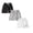 C#03-Black, Gray, White, variant on ZHANGDER 3 Pack Baby Boy Shorts Casual Elastic Waist Soft Clothes for Summer Daily with Drawstring, 18M-6Y