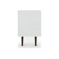 thumbnail image 3 of Liberty 70.86" Mid-Century - Modern TV Stand with 4 Shelving Spaces and 1 Drawer in White and Aqua Blue with Solid Wood Legs, 3 of 9