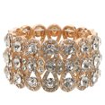 thumbnail image 2 of Pulsera elástica con perlas y diamantes de imitación de flores, joyería nupcial para boda (oro rosa), 2 of 5