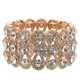 thumbnail image 2 of Pulsera elástica con perlas y diamantes de imitación de flores, joyería nupcial para boda (oro rosa), 2 of 5