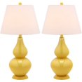 thumbnail image 6 of Safavieh 2-Piece Contemporary Table Lamp, Yellow with White Shades (2 Count), 6 of 8