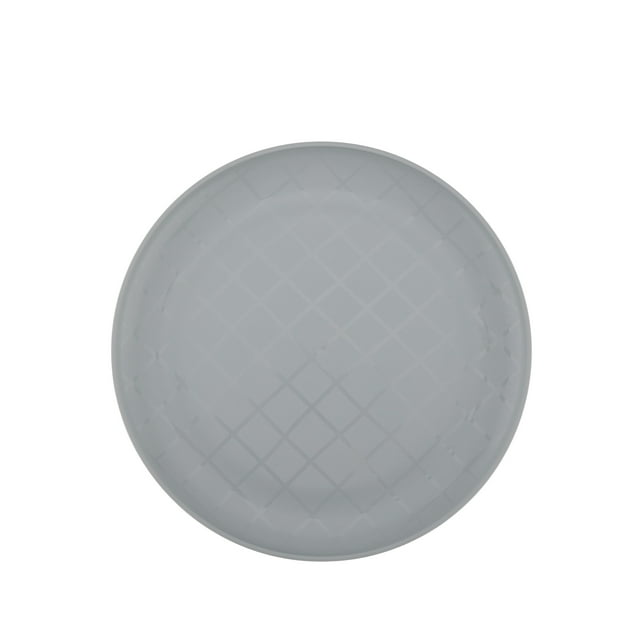 Mainstays Grid Gray Polypropylene Plate 10 Inch
