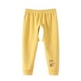 thumbnail image 2 of uublik Toddler Boy Girl Pants Size 0-2T Elastic Waist Casual Jogging Trousers Bottom for Kids Yellow, 2 of 3