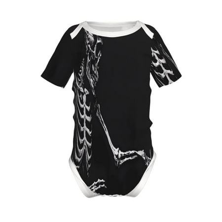 

Adobk Skeleton Playing Xylophone Print Baby Climbing Clothes Jumpsuit Rompers Classic Rompers Child Short sleeve Bodysuits-12 Months