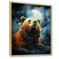 thumbnail image 2 of Designart "Moonlit Bear On Mountain Portrait" Animals Bear Floater Framed Canvas Prints, 2 of 5