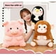 thumbnail image 4 of Stuffed Animal Plush Toy, Cute Rabbit, Piglet, Monkey and Cow Toy Gift (Medium Monkey 9.8 inch), 4 of 4