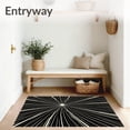 thumbnail image 3 of ODIKA 2'x3' Machine Washable Non-Slip Area Rug, Exclusive Fan With Dynamic Puck Slash Artwork High Traffic Rug, Black, 672297, 3 of 5