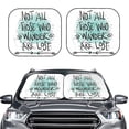 thumbnail image 2 of Naloa Not All Who Wander Are Lost1 2 Piece Foldable Car Sun Shades, Car Windshield Sunshade, Front Window Sunshade for Car, Truck, SUV - Small, 2 of 7