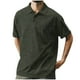 thumbnail image 2 of pstuiky camisetas para hombre, Camisa de hombre de poliéster sólido, cómoda, informal, de manga corta y cuello alto. ropa de hombre m, 2 of 6