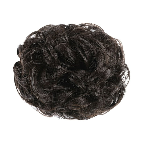 Peluca de mujer con clip para el cabello, anillo para el cabello en espiral, flor para tirar del cabello, clip para cabello corto y rizado, tipo capullo, anillo grande para el cabello, anillo para pel