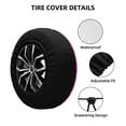 thumbnail image 4 of Easygdp Darkmagenta Automobile Tire Dust Cover, 14-17in Spare Tire Cover Universal Fit for Trailer, Car, Truck, SUV, Jeep - 17 inch, 4 of 9