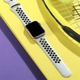 thumbnail image 3 of ALMNVO Silicone Strap for Apple Watch Bands 44mm 40mm 42mm 38mm 45mm 41mm Silicone Wristband Breathable Bracelet Apple Watch 6 Strap iWatch 7 5 4 SE 3 2 1 -Smokey Mauve, 3 of 8