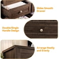 thumbnail image 5 of 12 Drawers Dresser for Bedroom Wooden, Modern Wide TV Stand Dressers for 65 Inch TV, Wood Chest of Drawers, Farmhouse Clothes Storage for Living Room, Hallway, Brown, 5 of 8