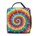 thumbnail image 3 of Red and Green Tie Dye Pattern Insulated Lunch Bag Teens,Lunch Box for Men Women for Work,Picnic or Travel,10.2x9.5x4.3 Inches,8 Can Capacity, 3 of 6