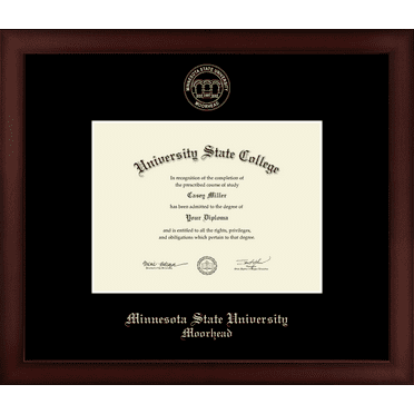 Minnesota State University Moorhead Diploma Frame, Document Size 8" x 6"