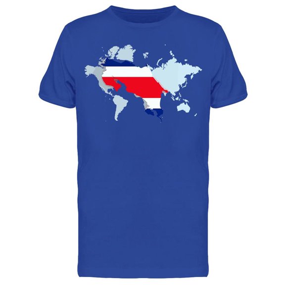 Map Of Costa Rica T-Shirt Men -Image by Shutterstock, Male XX-Large